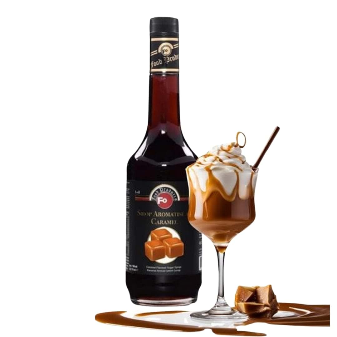 FO Karamel Aromalı Kahve Şurubu Şekerli 700 ml resmi